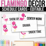 Editable Schedule Cards with Clipart Daily Schedule Cards Flamingo Classroom