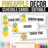 Editable Schedule Cards with Clipart Daily Schedule Cards Pineapple Classroom