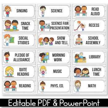 classroom schedule clip art