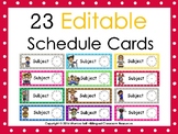 Editable Schedule cards