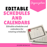 Editable Schedules and Calendars