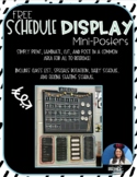 Free Editable Schedules and Class List Mini-poster display