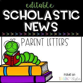 Preview of Editable Scholastic Book Order Parent Letter