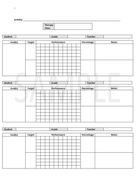 Preview of Editable School Based Data Sheet/ Goal Sheet