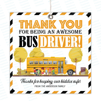 Printable Bus Driver Holiday Gift Tags - Mama Cheaps®