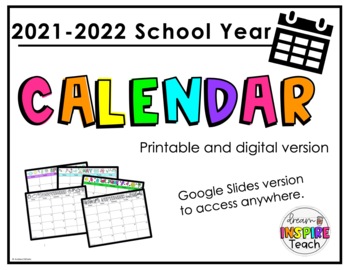 Preview of School Calendar 2021