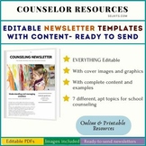 Editable School Counselor Newsletter templates w/ content_