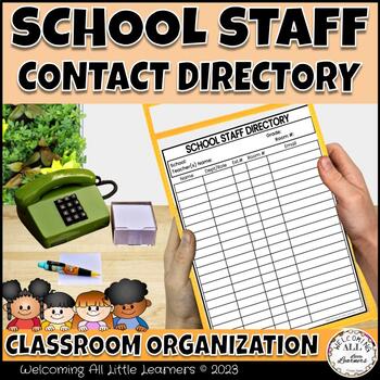 Preview of EDITABLE School & District Staff Phone Directory Extension Contact Sheet