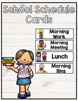 Editable School Schedule Cards by Fun With Miss Flaherty | TPT