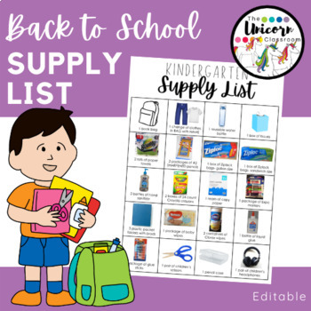 Classroom Supplies Wish List: Editable Supply List for Secondary ELA  Teachers
