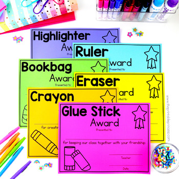 Editable School Schedule for Kids, School Supplies Theme