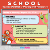 Editable School Themed Morning Independent Seat Work Power
