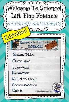 Preview of Editable Science Welcome Letter Flipbook Template