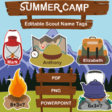 Editable Scout Name Tags - Camping Fun Clipart