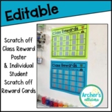 Editable Scratch Off Class Reward Poster and Individual St