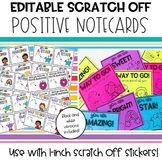 Editable Scratch Off Positive Notecards or Postcards