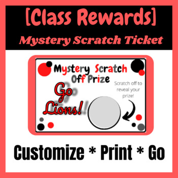 Preview of Editable Scratch Off Reward Tickets | BUNDLE! | Classroom Management
