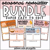 Editable Seasonal Newsletter Templates Growing Bundle