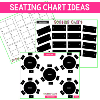 Editable Seating Chart Templates for Classroom by The Sassy Math Teacher