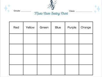 Preview of Editable Seating Charts Templates