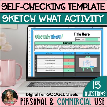 Preview of Editable Self Checking Template - Digital Game Activity Commercial Use - 15