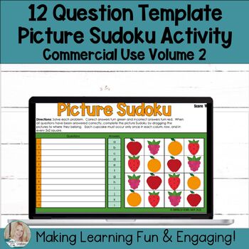 Preview of Editable Self-Checking Template Digital Picture Sudoku Commercial Use Vol. 2