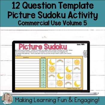 Preview of Editable Self-Checking Template Digital Picture Sudoku Commercial Use Vol. 5