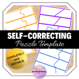 Editable Self-Correcting Puzzle Template + FREE phonics re
