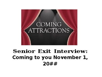 Preview of Senior Exit Interview PowerPoint (editable resource)