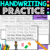 Editable Sentence Handwriting Practice - Read It, Trace It