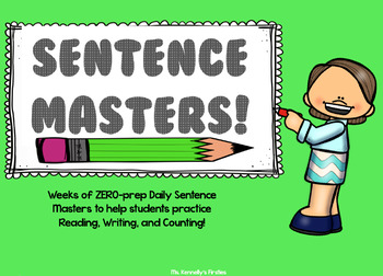 Preview of Editable Sentence Masters (Read it, Write it, Count it, Draw it!) Morning Work