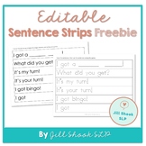 Editable Sentence Strips Freebie