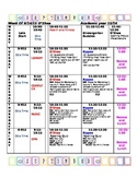 Editable September Planning Schedule