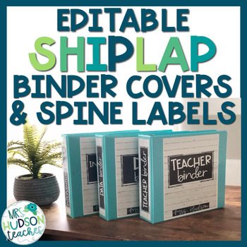 Preview of Editable Shiplap Binder Covers and Spine Labels