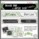 Editable Shiplap Labels | desk tags | book bins | clock schedules