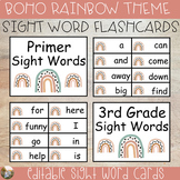 Editable Sight Word Cards - Boho Rainbow Word Wall - Every
