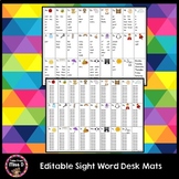 Editable Sight Word Desk Mat