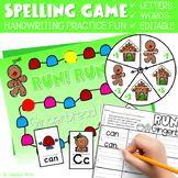 Editable Sight Word Game Spelling, Handwriting, and Letter