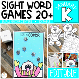 Editable Sight Word Games, Printables & Activities January