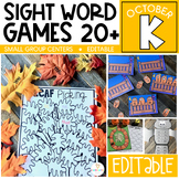Sight Word Games, Centers, Activities Editable Kindergarte