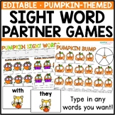 Editable Sight Word Games & Pumpkin Activities, Autofill P