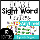 Editable Sight Word Games and Centers