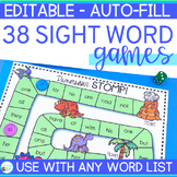 Editable Sight Word Games for Sight Words Practice | Sight