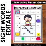 Editable Sight Word Games for Kindergarten