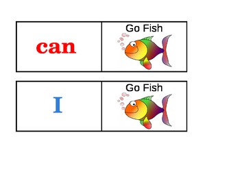 Preview of Editable Sight Word "Go Fish"