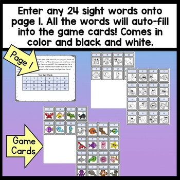 Go Fish Sight Word Game