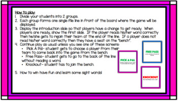 Preview of Editable Sight Word Knockout