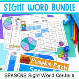 Editable Kindergarten Sight Words - Winter, Spring, Summer