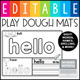 Editable Sight Word Playdough Mat Worksheets & Activities
