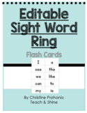 Sight Word Ring/Flash Cards - Editable
